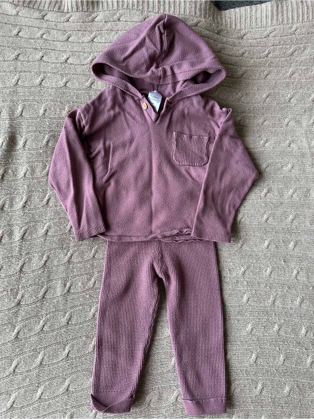 EUC Modern Moments Toddler Girl Outfit Set, Eggplant Thermal, 2T
